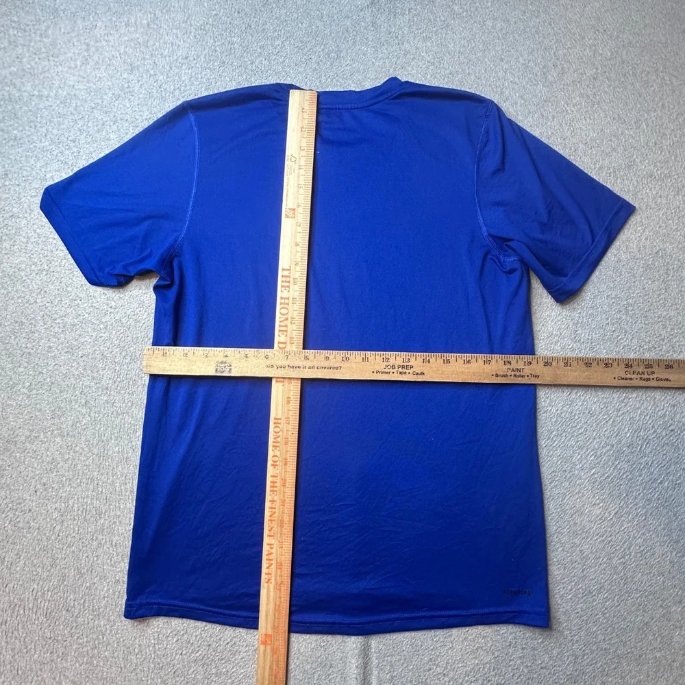 Adidas T-Shirt Mens M Blue Aeroready Training Performance Short Sleeve EK0088